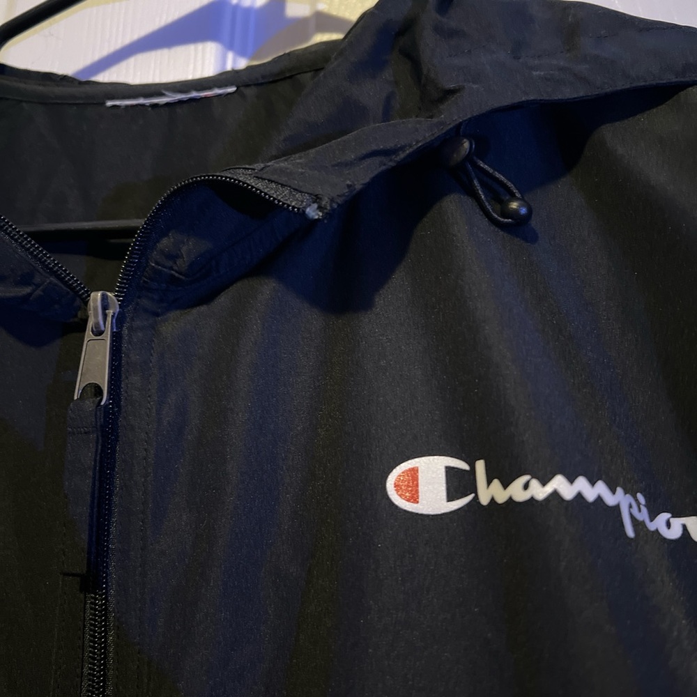 Champion Black Windbreaker Jacket